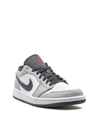 Мужские серые кожаные низкие кеды от Jordan