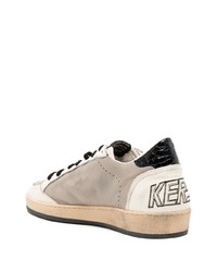 Мужские серые кожаные низкие кеды от Golden Goose