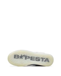 Мужские серые кожаные низкие кеды от A Bathing Ape