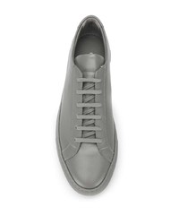 Мужские серые кожаные низкие кеды от Common Projects