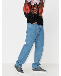 Мужские серые кожаные низкие кеды от Axel Arigato