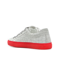 Мужские серые кожаные низкие кеды от Hide&Jack