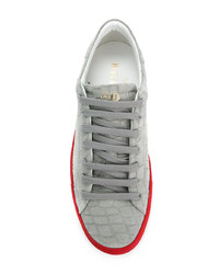 Мужские серые кожаные низкие кеды от Hide&Jack