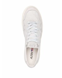 Мужские серые кожаные низкие кеды от AUTRY