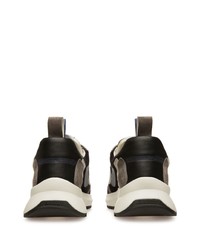 Мужские серые кожаные низкие кеды от Bally