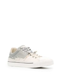 Мужские серые кожаные низкие кеды от Maison Margiela