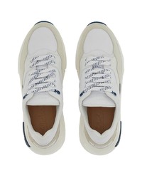 Мужские серые кожаные низкие кеды от Ferragamo