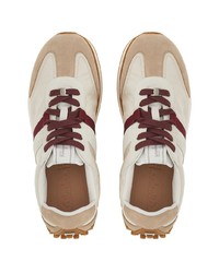 Мужские серые кожаные низкие кеды от Ferragamo