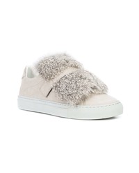 Женские серые кожаные низкие кеды от Koio