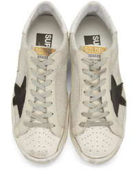 Мужские серые кожаные низкие кеды от Golden Goose Deluxe Brand