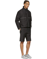 Мужские серые кожаные низкие кеды от Jil Sander