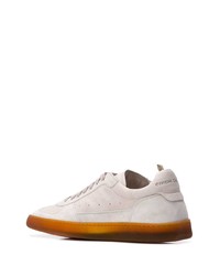 Мужские серые кожаные низкие кеды от Officine Creative