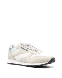 Мужские серые кожаные низкие кеды от Reebok