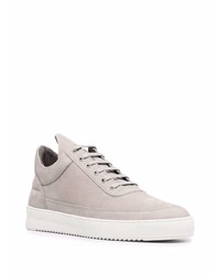 Мужские серые кожаные низкие кеды от Filling Pieces