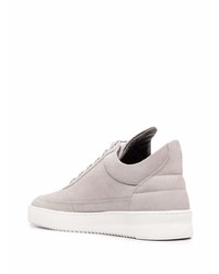 Мужские серые кожаные низкие кеды от Filling Pieces