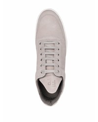 Мужские серые кожаные низкие кеды от Filling Pieces