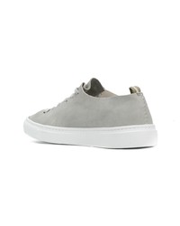 Женские серые кожаные низкие кеды от Officine Creative