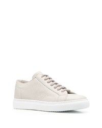 Мужские серые кожаные низкие кеды от Doucal's