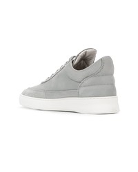 Мужские серые кожаные низкие кеды от Filling Pieces