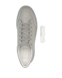 Мужские серые кожаные низкие кеды от Bally