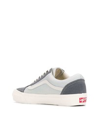 Мужские серые кожаные низкие кеды от Vans