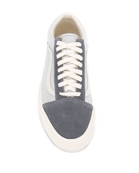 Мужские серые кожаные низкие кеды от Vans