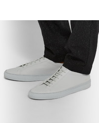 Мужские серые кожаные низкие кеды от Common Projects