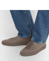 Мужские серые кожаные низкие кеды от Common Projects