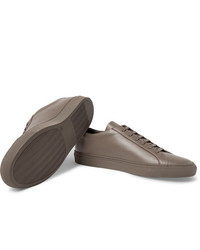 Мужские серые кожаные низкие кеды от Common Projects