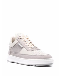Мужские серые кожаные низкие кеды от Filling Pieces