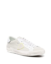 Мужские серые кожаные низкие кеды от Philippe Model Paris