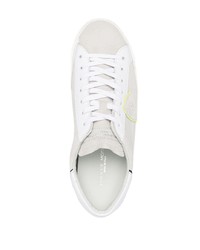 Мужские серые кожаные низкие кеды от Philippe Model Paris