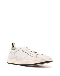 Мужские серые кожаные низкие кеды от Officine Creative