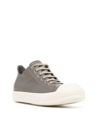 Мужские серые кожаные низкие кеды от Rick Owens