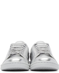 Мужские серые кожаные низкие кеды от Adidas By Raf Simons