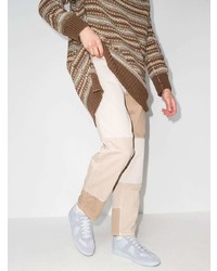 Мужские серые кожаные низкие кеды от Maison Margiela