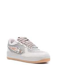 Мужские серые кожаные низкие кеды от Enterprise Japan