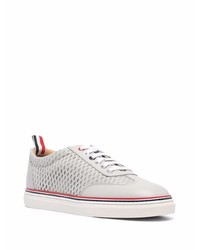 Мужские серые кожаные низкие кеды от Thom Browne