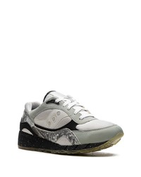 Мужские серые кожаные низкие кеды от Saucony