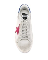 Мужские серые кожаные низкие кеды от Golden Goose