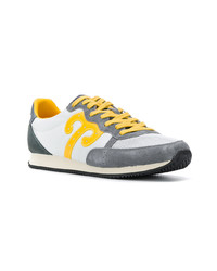 Мужские серые кожаные низкие кеды от Wushu