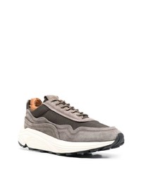 Мужские серые кожаные низкие кеды от Buttero