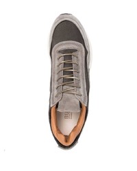 Мужские серые кожаные низкие кеды от Buttero