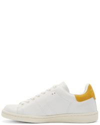 Женские серые кожаные низкие кеды от Isabel Marant