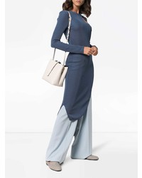 Женские серые кожаные плетеные лоферы от Bottega Veneta