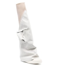 Мужские серые кожаные повседневные ботинки от Rick Owens