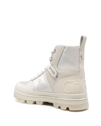 Мужские серые кожаные повседневные ботинки от Jimmy Choo