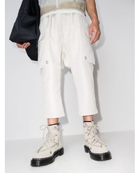 Мужские серые кожаные повседневные ботинки от Rick Owens