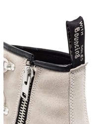 Мужские серые кожаные повседневные ботинки от Rick Owens