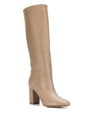 Серые кожаные полусапоги от Aquazzura